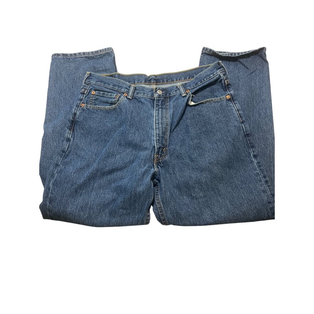 Levis 550 Original Fit Mens Jeans Relaxed Fit Straight Leg Blue Denim Size 36x30
